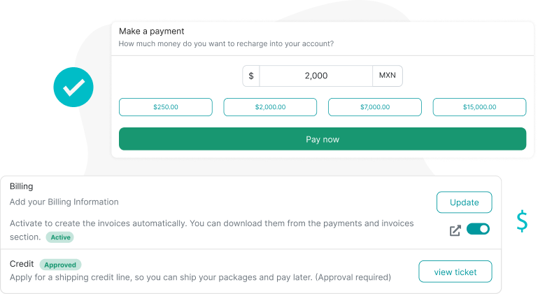 Pantalla de Envia.com 在平台上发布