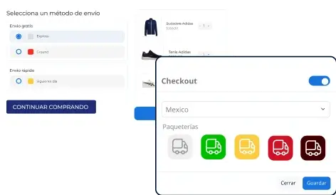 Opciones de envío en tu checkout