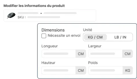 Synchronisation des produits