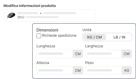 Sincronizzazione dei prodotti