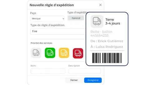 Règles d’expédition